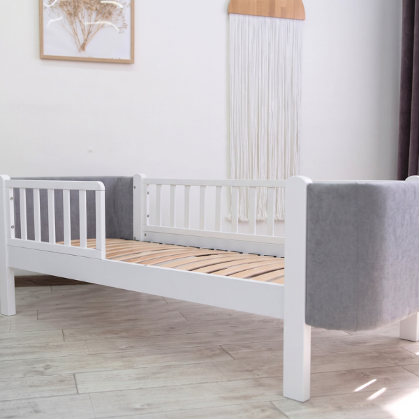 Jednolůžková postel Zukko Soft Gekko 190x80. Šedá / Bílá
